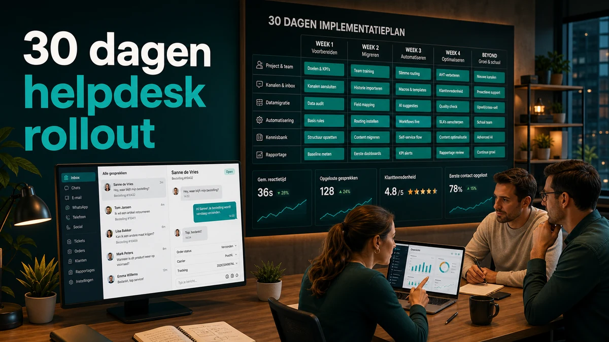 Ecommerce helpdesk implementeren: 30-dagen plan zonder chaos